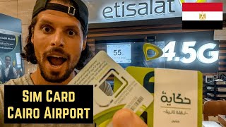 Buying a Sim Card for Egypt at Cairo Airport in 2024 [upl. by Emirak503]