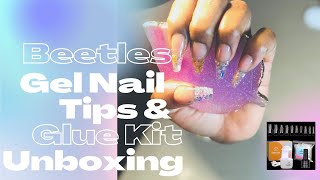 Beetles Gel Polish Nail Tips amp Glue Gel Set Review  Unboxing  How to Apply Beetles Nail Tips [upl. by Kiran]