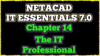 NETACAD IT Essentials 70 ✔️ Chapter 14 The IT Professional [upl. by Eyr]