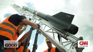 CNN Tech For Good Students test hightech rocketrecovery system [upl. by Samale]