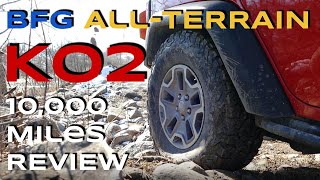 BFGoodrich All Terrain TA KO2 10000 Mile Treadwear Review  BFG AT KO2 [upl. by Sivla]