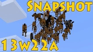 Minecraft Villager VoicesSounds and HORSE BOMBS Snapshot 13w22a [upl. by Eerolam]