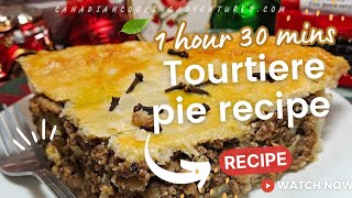 Tourtiere Christmas Meat Pie French Canadian holiday recipe  Canadian Cooking Adventures [upl. by Derej168]