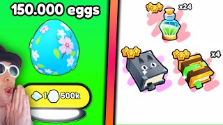 I Opened 150K Eggs in Pet Sim 99 BUT with Best Luck Enchants [upl. by Adni613]