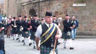 Dornoch pipe band Highlands gathering in 2015 [upl. by Enivid]