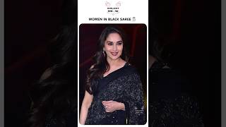 Women in Black Saree 😍 madhuridixitdance shraddhakapor kritisanon bollywood shortsvideo [upl. by Amalea]