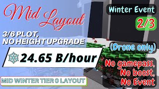 MID WINTER LAYOUT FACTORY SIMULATOR  Roblox Factory Simulator [upl. by Akessej]