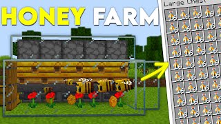 EASY 121 AUTOMATIC HONEY FARM TUTORIAL  The BEST Honey Farm in Minecraft 121 [upl. by Gottfried952]