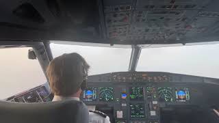 Beautiful Airbus A320 Instrument Approach and Landing From the Cockpit [upl. by Biddie]