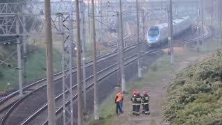 Pociąg ekspresowy potrącił pieszego Wypadek kolejowy z udziałem Pendolino w Gdańsku [upl. by Greenland]