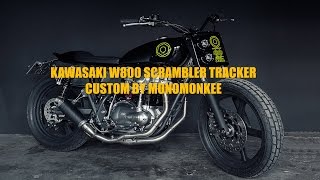 KAWASAKI W800 SCRAMBLER TRACKER CUSTOM BY MONOMONKEE [upl. by Renraw]