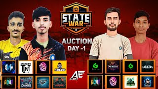 Live Auction Day 1  State war S13  Free Fire Max by Amir eSports [upl. by Eiznikam]