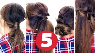 5 Easy LAZY HAIRSTYLES ★ Everyday Cute Hairstyles [upl. by Ten]