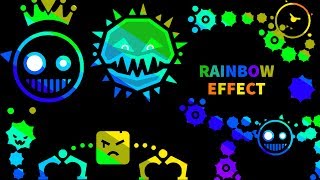 RAINBOW EFFECT IN ALL BOSSES  Just Shapes And Beats Read Desc [upl. by Dnalel783]