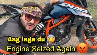 KTM Duke 390 Engine Seized Again 😡  Stuck on Highway 😰 [upl. by Ahsinaw]