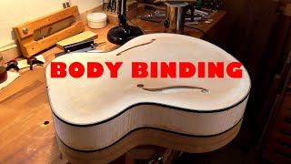 MAKING AN ARCHTOP GUITAR BODY BINDINGmichaelbreyguitarsfinest1994 [upl. by Hadden]