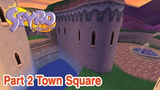 Spyro the Dragon  Part 2 Town Square  HD PS1 Widescreen Hack [upl. by Abebi]