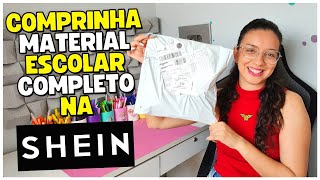 Comprinha de Material Escolar Completo na SHEIN [upl. by Penland]