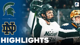 Michigan State vs Notre Dame  NCAA College Hockey  Highlights  November 16 2024 [upl. by Jacquenetta459]