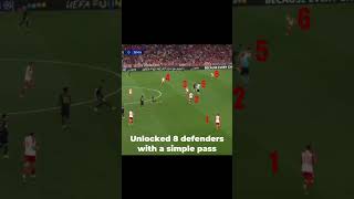 Tony Kroos Assist VS Bayern  Kroos Unlocked 8 Defenders with a Simple Pass football shorts [upl. by Noby304]