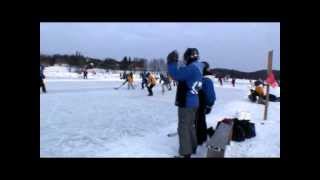 Huntsville Canadian Pond Hockey January 30 2010 Deerhurst Resort [upl. by Garwin]