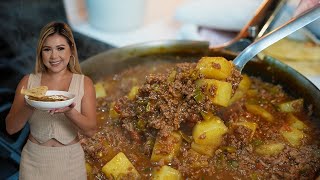 Ground Beef CARNE GUISADA is a Quick Easy and so Comforting Meal on a budget and under 30 minutes [upl. by Lissak57]