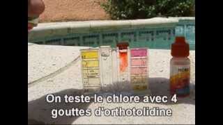 Tests de pH et de Chlore dune piscine [upl. by Aker]