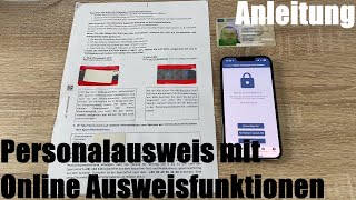 Personalausweis mit Online Ausweisfunktionen freischalten einrichten auslesen amp benutzen Anleitung [upl. by Olette]