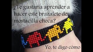 Cómo hacer un brazalete de mostacilla checa [upl. by Martelle]