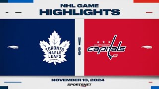 NHL Highlights  Maple Leafs vs Capitals  November 13 2024 [upl. by Zina]