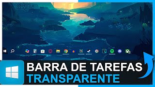 Como Deixar a Barra de Tarefas TRANSPARENTE e CENTRALIZADA no Windows 10  Fácil e Rápido [upl. by Amiel352]