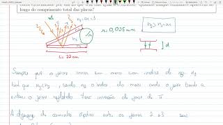 Videoaula  Resolução de exercício  Interferência em filmes finos [upl. by Halda386]