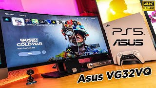 Asus VG32VQ Curved With PlayStation 5 First Test [upl. by Nina]