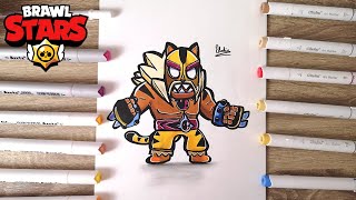 Brawl Stars  Dessin du skin de El Costo El Tigro année du tigre [upl. by Suoirred]