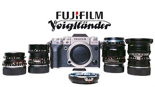 FUJIFILM XT4 amp VOIGTLANDER LENSES 21mm Color Skopar  28mm Ultron  35mm Nokton  50mm Nokton [upl. by Elberfeld]