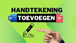 Hoe Voeg Je Snel Een Handtekening Toe Aan Een PDF Zonder Extra Software [upl. by Lela585]