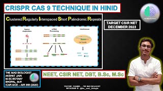 CRISPR CAS 9 Technique In Hindi CSIR NET CRISPR CAS 9 Technique In Hindi CSIR NET Bacteria [upl. by Dafna]