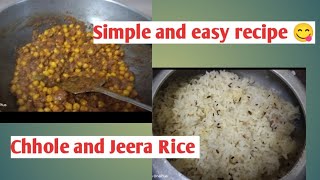 Chhole rice recipe  Simple dinner veg thali [upl. by Nitsa]