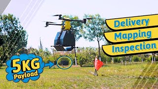 80min NAGA Pro Heavy Lift Octocopter Multipurpose Delivery Drone [upl. by Papotto]