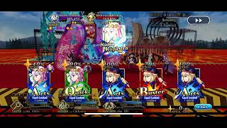 FGO Fae Knight Cup Salieri Exhibition Summer Kama 4 Turn [upl. by Funda]