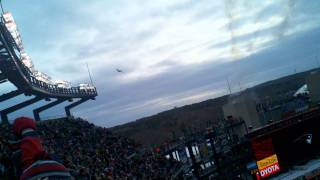 Incredible Video Flyover C5 Galaxy PatriotsRavens AFC Championship game 6 Time Superbowl Champs [upl. by Hayyim701]