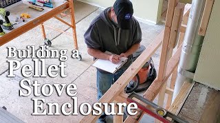 Building a Pellet Stove Surround Hearth and Mantel [upl. by Adnalohs]