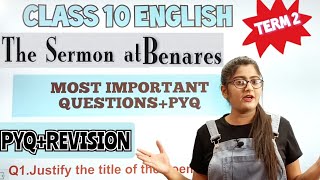 Class 10 EnglishThe Sermon at Benaras Important Question Term 2The sermon atBenaras QuestionAnswer [upl. by Emeline]