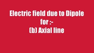 Electric field due to Axial lineplease Use the earphones [upl. by Hsac]