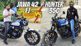 कौन सी Bike है Value for Money 2024 Jawa 42 FJ Vs Hunter 350  On Road price Mileage All Detail [upl. by Nnyroc771]