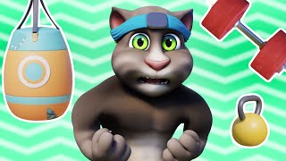 Super Strong Talking Tom  Cartoon Videos for Kids  HooplaKidz TV [upl. by Coates]