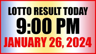 Lotto Result Today 9pm Draw January 26 2024 Swertres Ez2 Pcso [upl. by Chelsey]