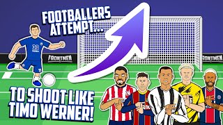 😂Footballers Attempt to shoot like TIMO WERNER😂Feat Ronaldo Messi Neymar HaalandmoreFrontmen 26 [upl. by Aztinad]