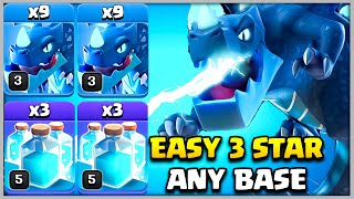 Th12 Electro Dragon Attack Strategy  Easy 3 Star Any Base Best Air Clone Spell Strategy CoC [upl. by Etnoled]