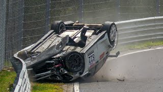 Nürburgring Highlights CRASHES amp Action 15042023 NLS 3 Nürburgring Langstrecken Series [upl. by Dutch]